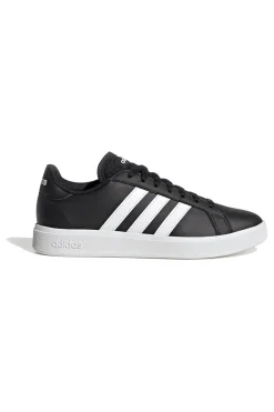 Adidas Grand Court Base 2 Schwarze Sneaker mit weißen 3-Streifen