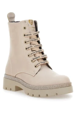 Anfibi beige con suola glitter Laura Biagiotti L93119395
