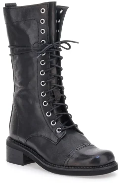 Anfibi Neri con Cerniera Pittarello Must Have 100 da Donna