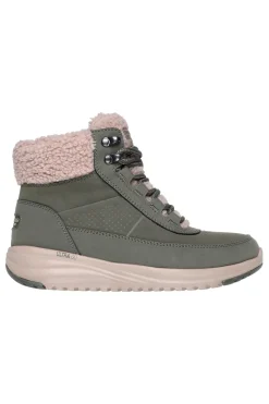 Anfibi verdi impermeabili con interno in pelliccia Skechers ON-THE-GO STELLAR ALPINE ADVENTURE