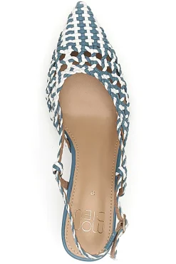 Avio Slingback-Sandalen mit spitzer Zehenpartie und gewebtem Obermaterial MON DIEU 601
