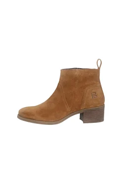 Bagatt D15AMQ361400 braune Lederstiefeletten mit Absatz und warmem Futter