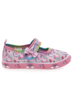 Ballerina rosa con stampa Unicorn S8010234T