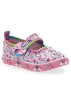 Ballerina rosa con stampa Unicorn S8010234T