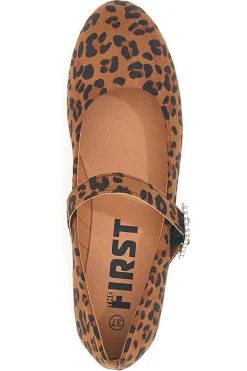 Ballerine animalier con cinturino gioiello The First IDEA2285