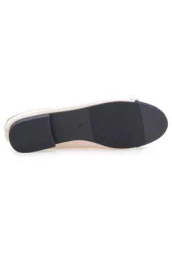 Ballerine beige e blu con fiocco The First IDE6292