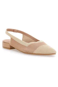 Ballerine beige in tessuto con soletta morbida The First PRESZ11