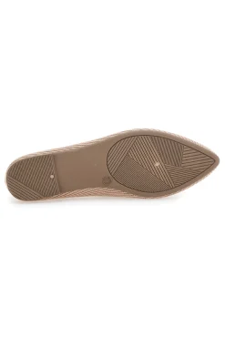Ballerine beige in tessuto con soletta morbida The First PREA614