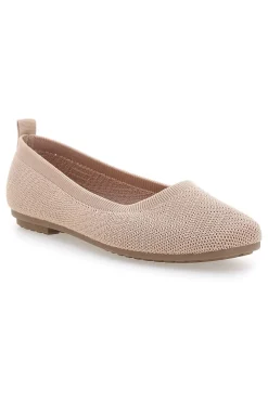 Ballerine beige in tessuto con soletta morbida The First PRE2