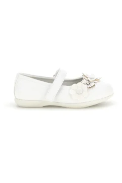 Ballerine Bianche con Applicazioni Floreali Energy E512