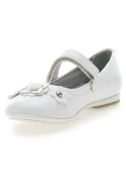 Ballerine Bianche con Cinturino e Clip con Fiori LAURA BIAGIOTTI AG17081
