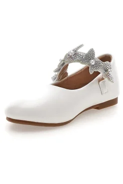 Ballerine bianche con cinturino fiocchi gioiello Grazie girl 392609S