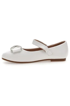 Ballerine bianche con fiocco decorativo Grazie girl 392612S