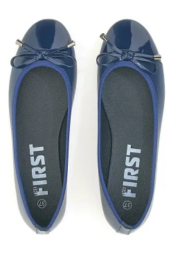 Ballerine blu con fiocco decorativo The First IDE1070