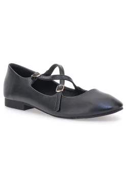 Ballerine nere con cinturini The First IDEA02