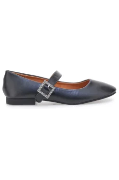 Ballerine nere con cinturino gioiello The First IDEA2285