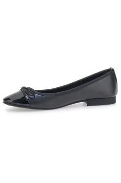 Ballerine nere con punta lucida e fiocco The First IDE1070