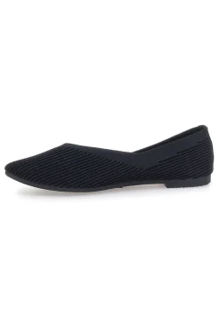 Ballerine nere in tessuto con soletta morbida The First PREA614