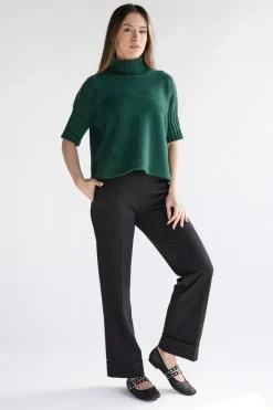 Ballerine nere intrecciate con fibbie The First IDE12 da Donna