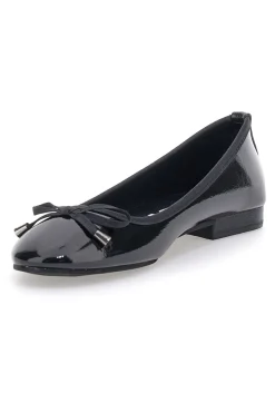 Ballerine nere vernice con fiocco decorativo The First IDE173