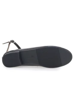 Ballerine nere vernice con cinturino alla caviglia The First IDE1075 da Donna