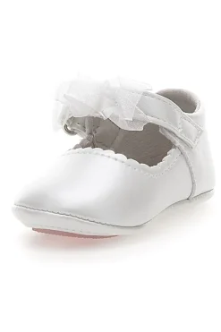Ballerine Primi Passi Bianco Perla con Fiocco GRAZIE GIRL 39G2502S