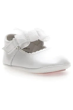Ballerine Primi Passi Bianco Perla con Fiocco GRAZIE GIRL 39G2502S