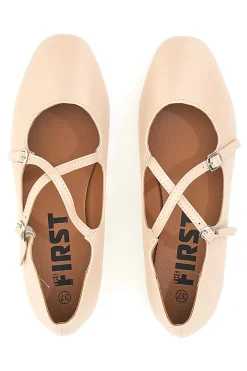 Ballerine rosa con cinturini The First IDEA02