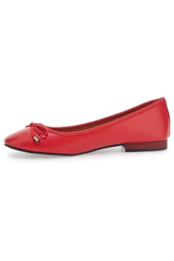 Ballerine rosse con fiocco decorativo The First IDE173