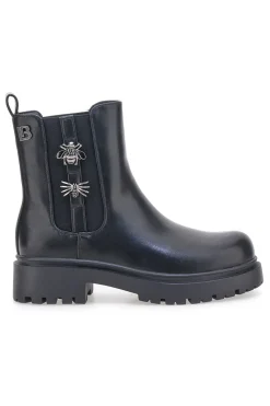 Beatles neri con elastico gioiello e suola carrarmato Laura Biagiotti 9324