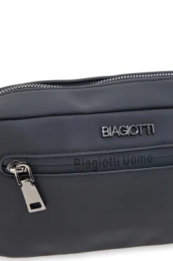 Beauty case nero con manico e zip frontale Biagiotti MOI LB25W-464/1/BUST
