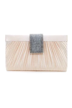 Beige Clutch mit Glitzerverschluss Coveri SERA0149