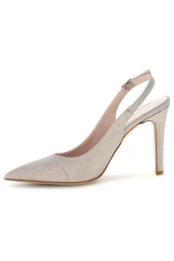 Beige Pumps mit Glitzer und Riemen Pittarello couture 3016