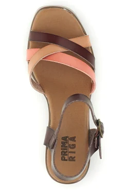 Beige Sandalen mit Absatz und Plateau Prima riga AD897701