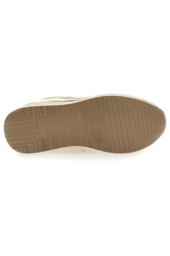Beige Schnürschuhe mit Plateau und Obermaterial mit Glitzer CAFE‘ COST H1506049