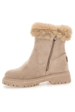 Beige Stiefeletten mit Pelzbesatz und Innenfutter Carrera CAW759096363