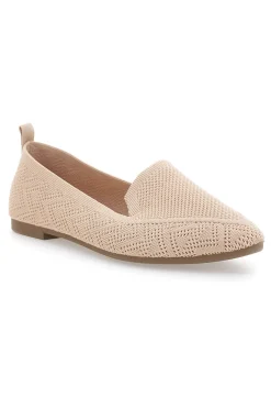 Beigefarbene Ballerinas aus Stoff mit weicher Innensohle The First PRE1