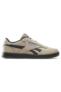 Beigefarbene Sneaker mit Reebok Court Advance-Obermaterial aus Leder