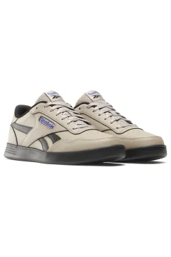 Beigefarbene Sneaker mit Reebok Court Advance-Obermaterial aus Leder