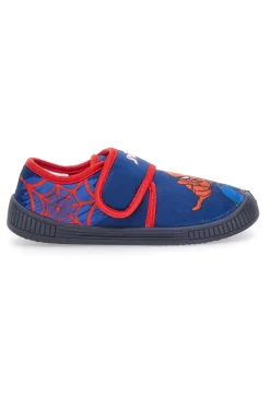 Blaue geschlossene Hausschuhe mit Klettverschluss, Spiderman 12SP4S24LB