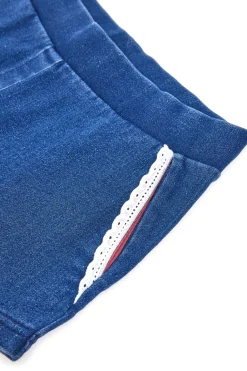 Blaue Jeansshorts mit weißer Spitze Pitt Kids PT-G-SP-05086
