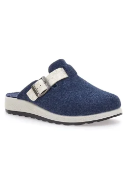 Blaue Stoffpantoffeln Made in Italy Fly Flot 5168