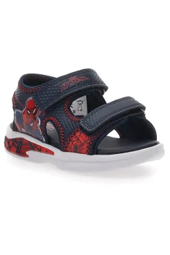 Blaue und rote Sandalen mit Lichtern und verstellbaren Riemen Spiderman M11953M