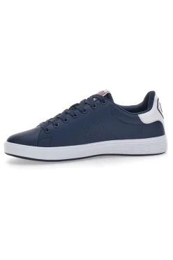 Blaue und weiße Low-Sneaker aus Baumwollgürtel Player Lth