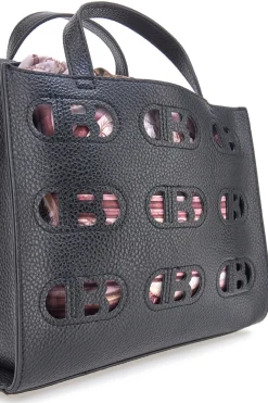 Borsa a Mano Nera con Sacchetto Interno Colorato LAURA BIAGIOTTI RICKIE