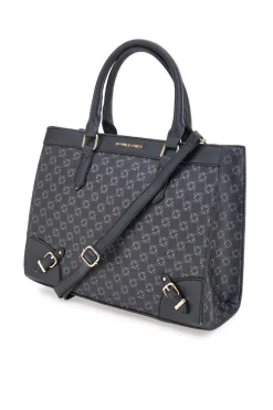 Borsa a Mano Nera Con Tracolla Rimovibile DOUBLE CHECK 18239-2