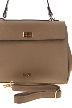 Borsa a mano tortora con tracolla removibile Basile BA1344DOLL