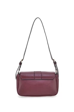 Borsa a tracolla bordeaux con tasche frontali Guido Vietri K30,365,B016