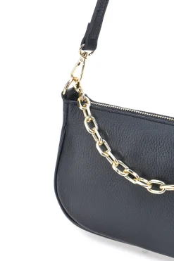 Borsa a Tracolla Nera con catena dorata Ngb 008