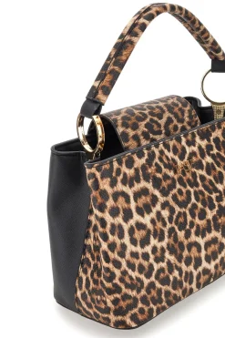 Borsa animalier con manico ad anelli Basile BA1272N-MAC